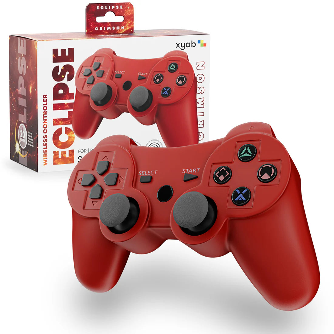 PS3 Wireless Controller - Red - XYAB - Playstation 3