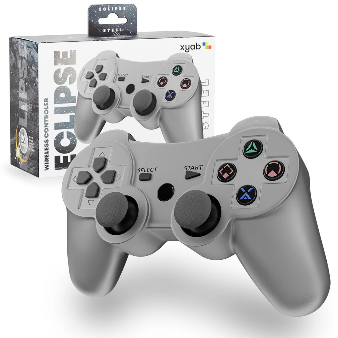 PS3 Wireless Controller - Silver - XYAB - Playstation 3