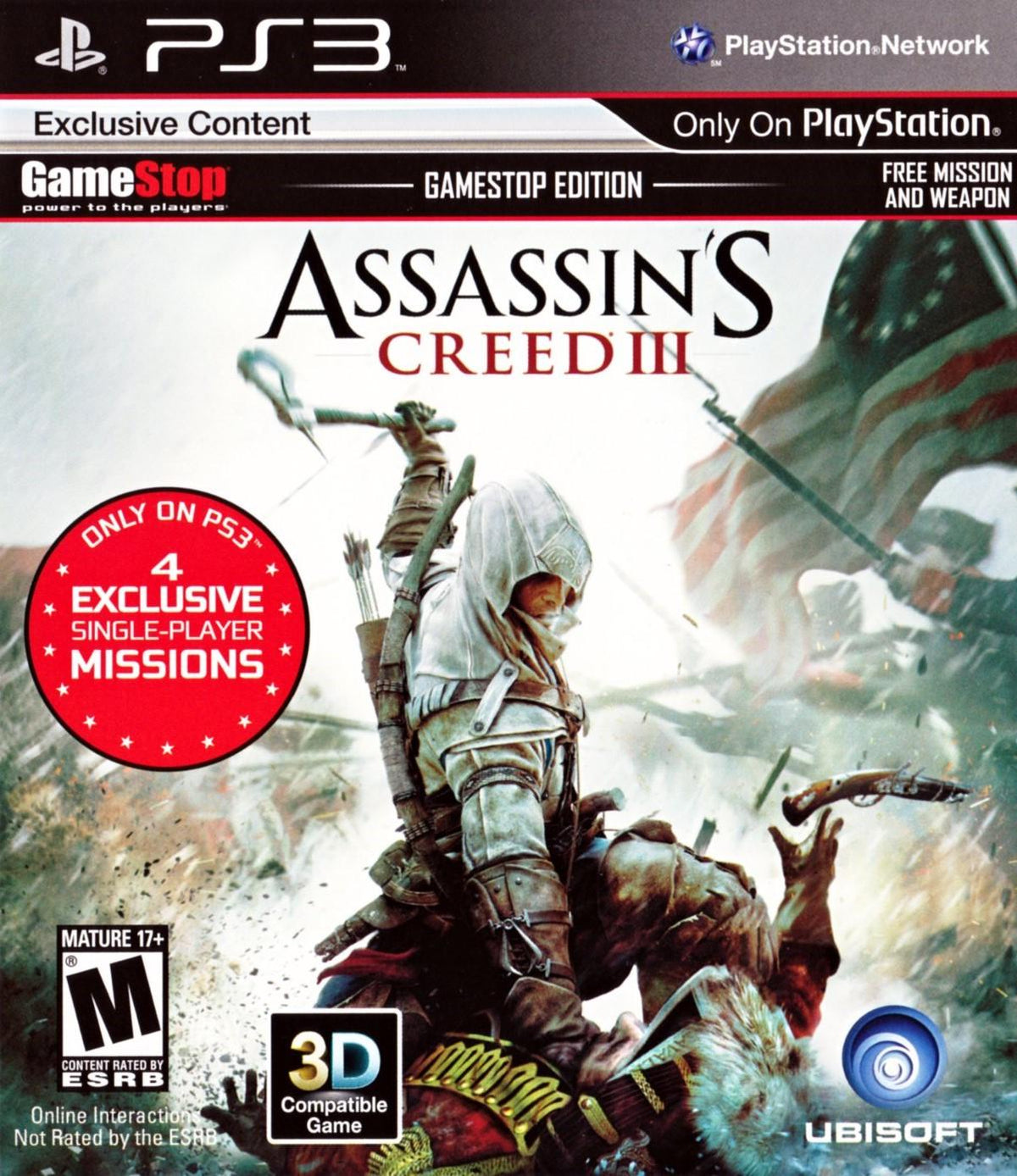 THE GAME STORE AND MORE - Assassin's Creed III [Gamestop Edition] - Video Game - Playstation 3