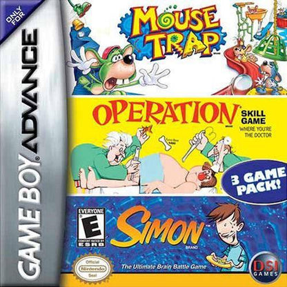 THE GAME STORE AND MORE - Mouse Trap / Operation / Simon - Video Game - GameBoy Advance