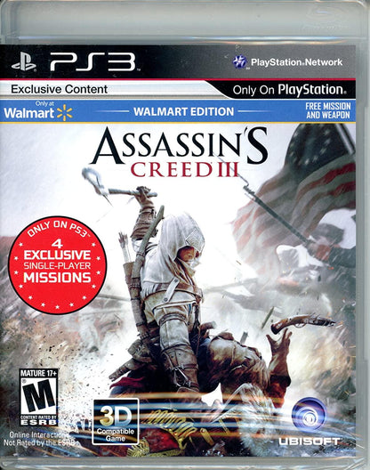 THE GAME STORE AND MORE - Assassin's Creed III [Walmart Edition] - Video Game - Playstation 3