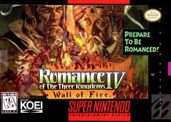 THE GAME STORE AND MORE - Romance of the Three Kingdoms IV Wall of Fire - Video Game - Super Nintendo