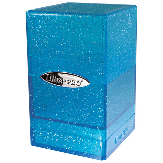 Deckbox: Satin Tower 100 - Glitter Blue - Ultra Pro