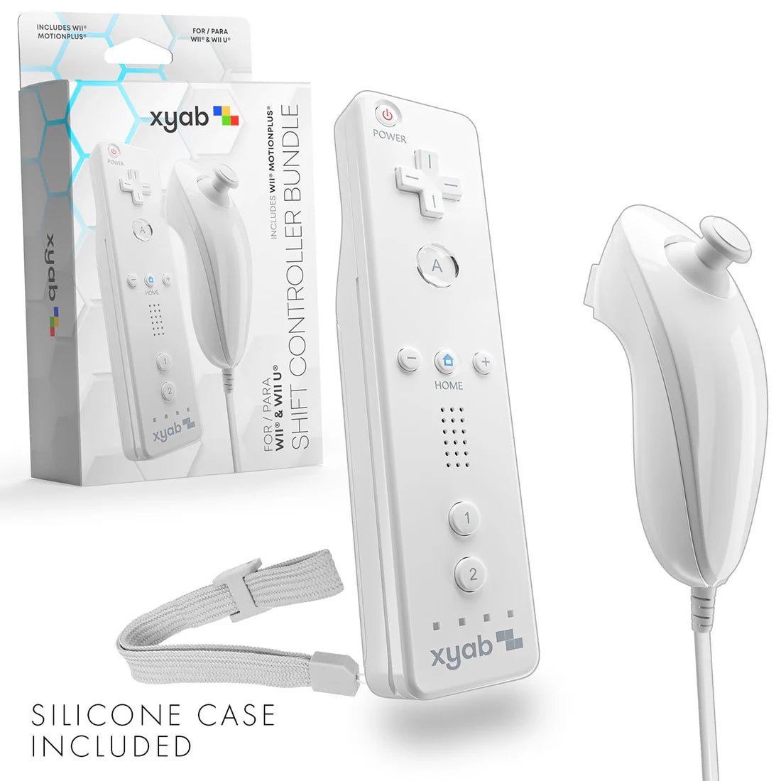 Wii Remote & Nunchuck Bundle - White - XYAB - Wii