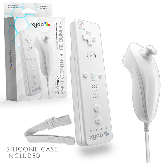 Wii Remote & Nunchuck Bundle - White - XYAB - Wii