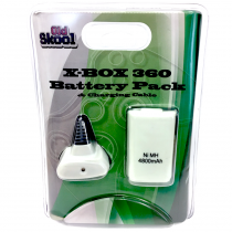 Xbox 360 Battery Pack Charging Kit - White - Old Skool - Accessory