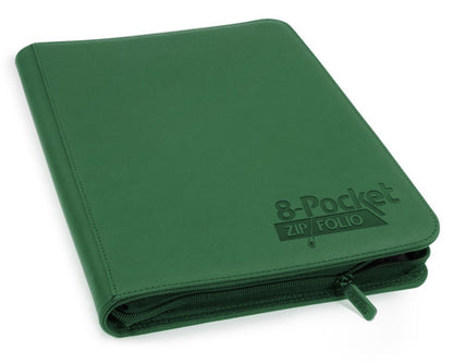 THE GAME STORE AND MORE - 8-Pocket Zipfolio - Green - Xenoskin - Ultimate Guard - Hobby Supplies - Binder(s)