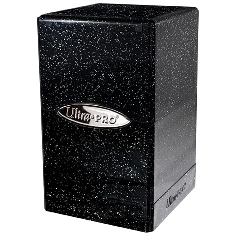 Deckbox: Satin Tower 100 - Glitter Black - Ultra Pro - Deckbox(s)