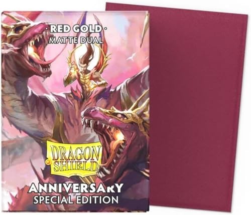 Dragon Shield Dual Matte Sleeves - Pomegranate & Gold - 100ct - Card Sleeve(s)
