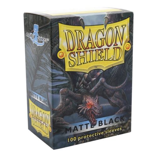 Dragon Shield Standard Size Sleeve 100ct (Black Matte) - Card Sleeve(s)