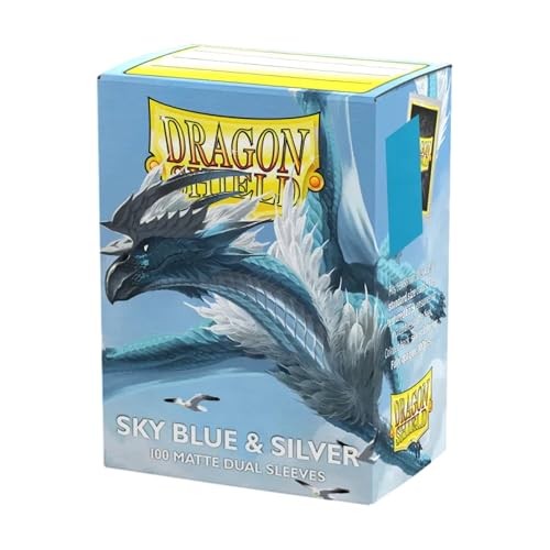 Dragon Shield Dual Matte Sleeves - Sky Blue & Silver - 100ct - Card Sleeve(s)