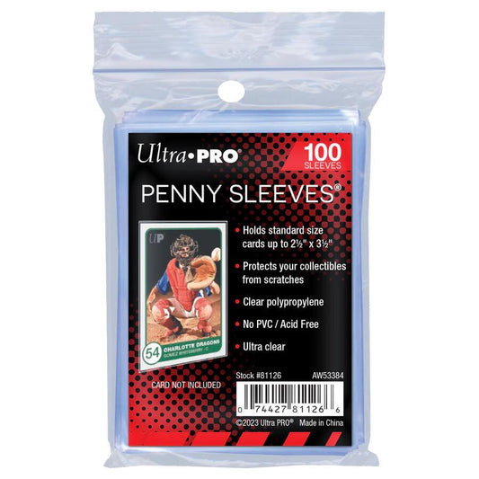 THE GAME STORE AND MORE - Ultra Pro Penny Sleeves 100ct - Hobby Supplies - Card Sleeve(s)