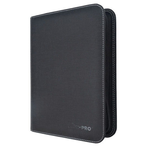 THE GAME STORE AND MORE - 4-Pocket Zippered Toploader Binder - Black - Ultra Pro - Hobby Supplies - Binder(s)